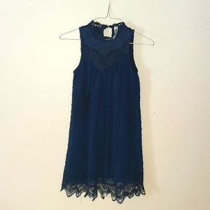 🌷4 for $24🌷 Sheer crochet dress girls size 7 Navy